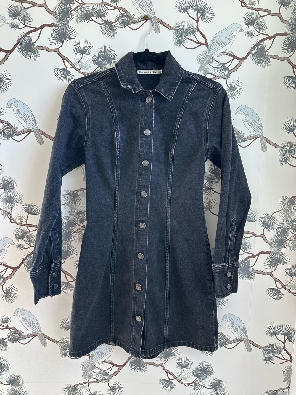 Abercrombie & Fitch Dark Wash Denim Mini Dress XXS Y2K Style